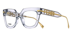 FENDI FE50065I 020 Transparent Crystal Square Glasses - Pretavoir