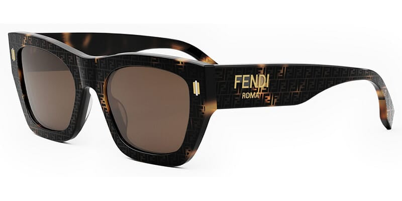 Havana Fendi Glasses With Pearls Fendi Crystal Havana Honey Gold