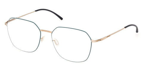 ic! Berlin Ada Rose Gold Aqua Circle Glasses