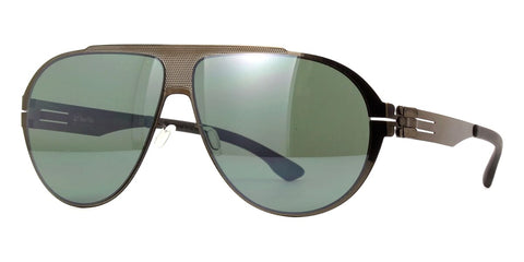 ic! berlin Carson Gunmetal with Green Polarised Sunglasses