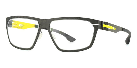 ic! berlin Flexarbon AMG 14 IA5004 02B Median Night Graphite Yellow Glasses