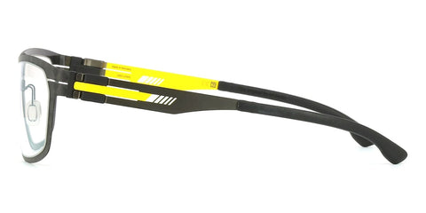 ic! berlin Flexarbon AMG 14 IA5004 02B Median Night Graphite Yellow Glasses