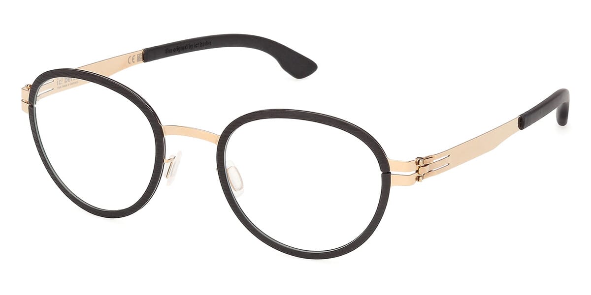 ic! Berlin Gallium Black with Rose Gold Glasses