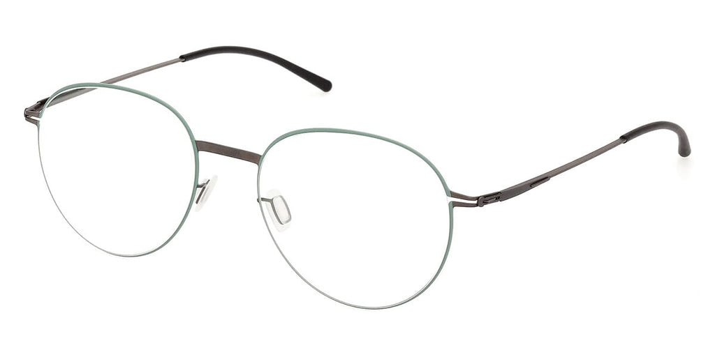 ic! Berlin Ove Graphite Malachite Green Circle Glasses