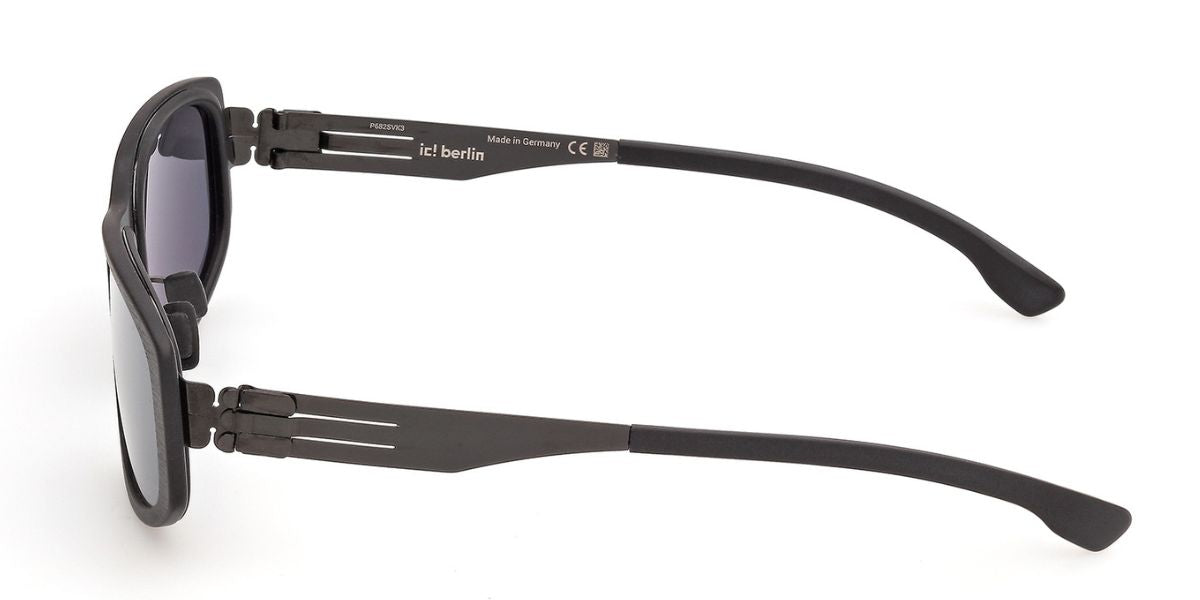 ic! berlin Priya Matte Coarse Black Sunglasses - Pretavoir