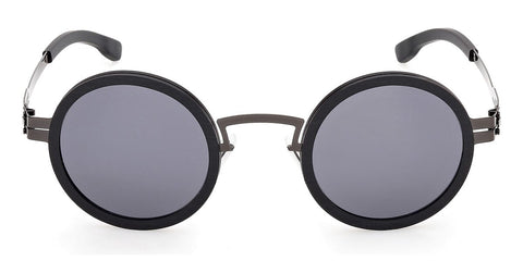 ic! Berlin Sun Bent Gunmetal Rough Black Sunglasses