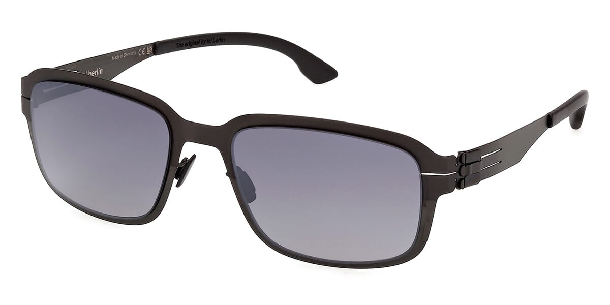 ic! Berlin Sun Jonte Black Pop Blasted Sunglasses - Pretavoir