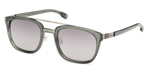 ic! Berlin Sun Julien Shiny Graphite Eucalyptus Green Sunglasses