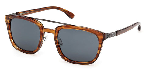 ic! Berlin Sun Julien Gunmetal Amber Brown Sunglasses