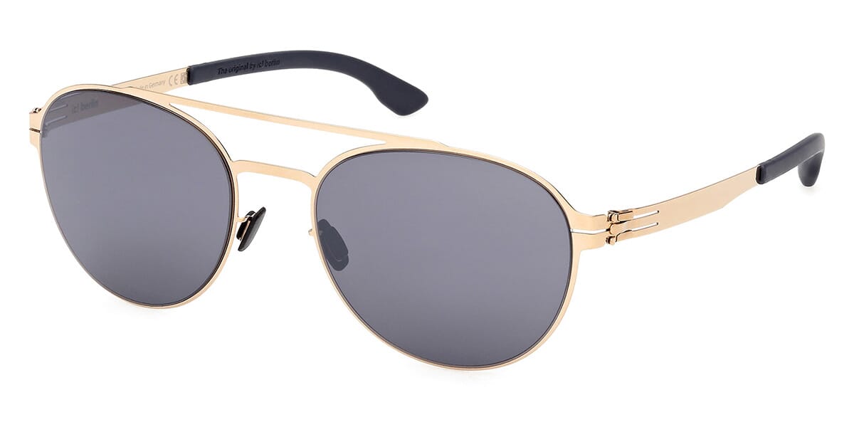 ic! Berlin Sun Loris Rose Gold and Marine Blue Sunglasses - Pretavoir
