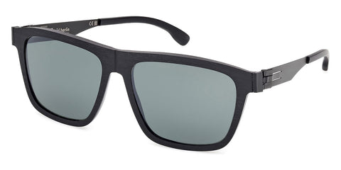 ic! Berlin Sun Zeta Rough Black Polarised Sunglasses