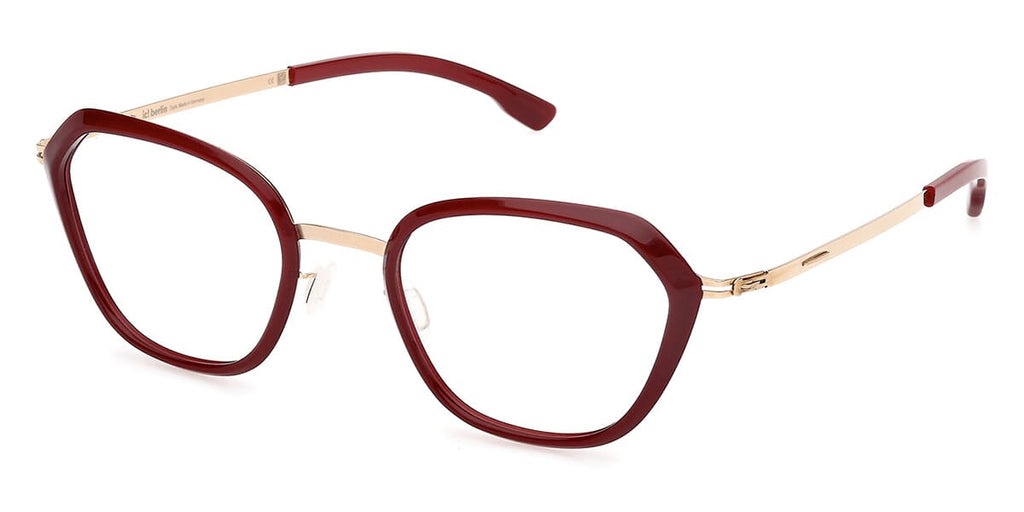 ic! Berlin Vayu Burgundy and Rose Gold Glasses