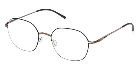 ic! Berlin Vin Shiny Copper with Matte Black Circle Glasses