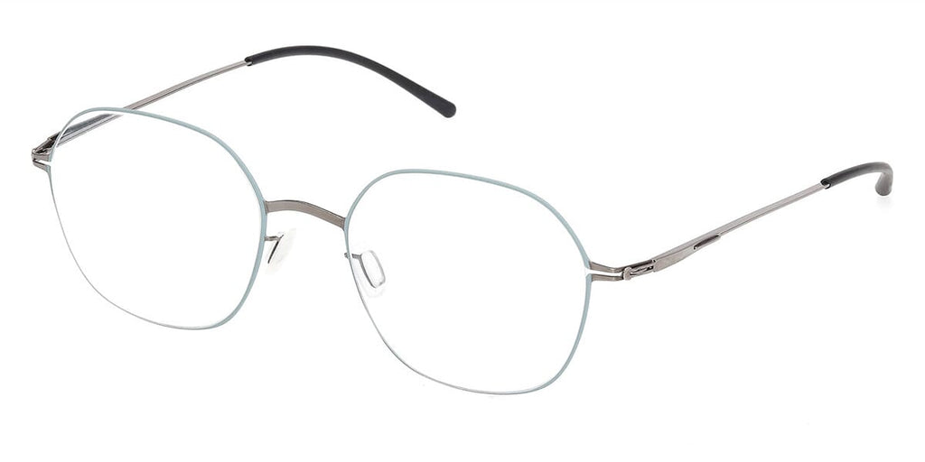 ic! Berlin Vin Shiny Graphite with Venice Green Circle Glasses