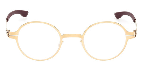 ic! Berlin Wilhelm Matte Gold with Dark Red Glasses