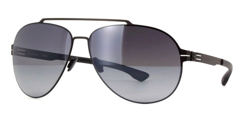 ic! berlin x Mercedes Benz MB 15 Black with Black to Grey Sunglasses