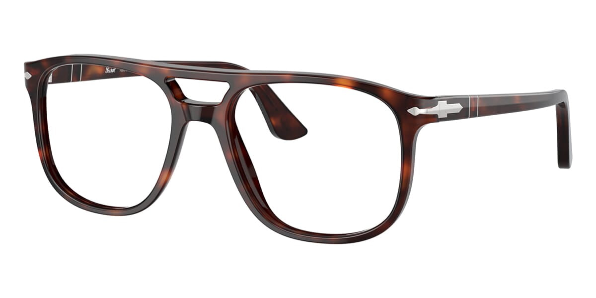 Side view of Persol acetate Aviator spectacles frame