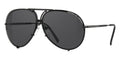 Porsche Design 8478 D Black Frame - Grey & Silver Lenses - As Seen On Kim Kardashian