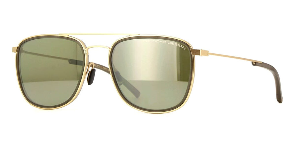 Porsche Design 8692 D Gold with Green Mirrored Lenses Sunglasses