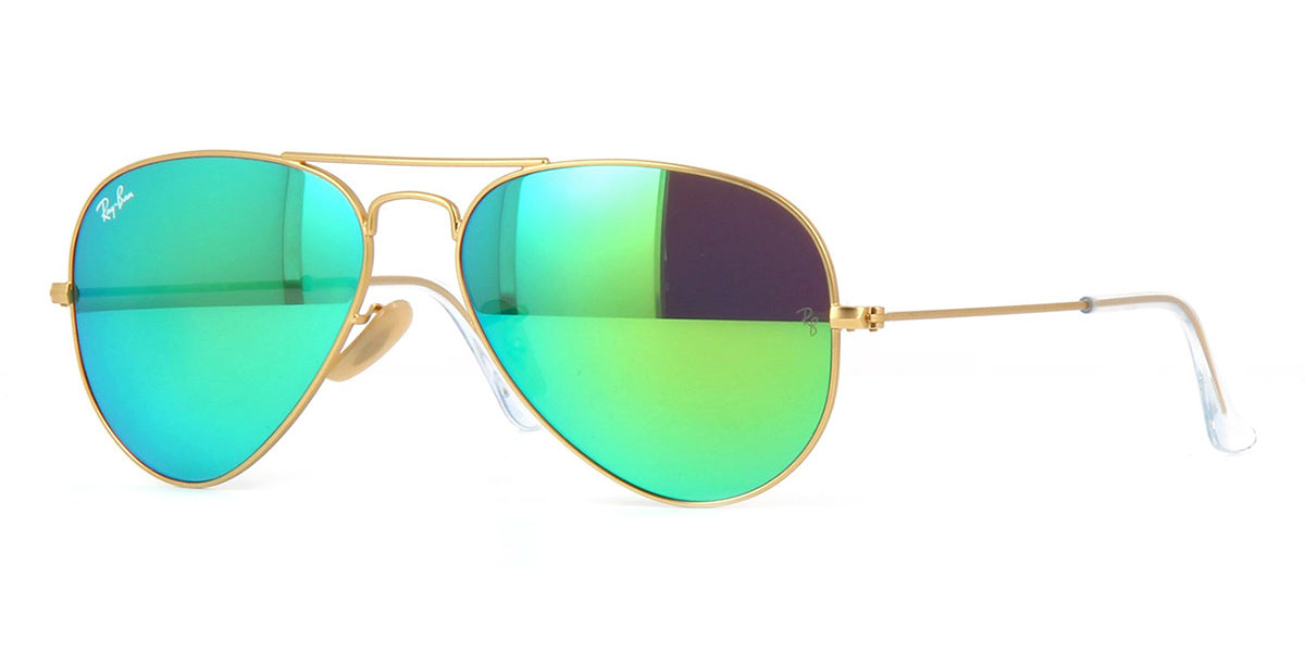 Ray-Ban Aviator 3025 112/19 Green Flash Mirror Sunglasses Pretavoir