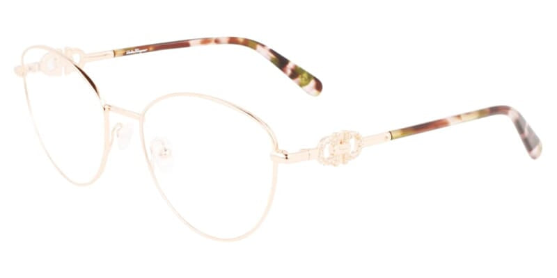 Ferragamo glasses outlet gold