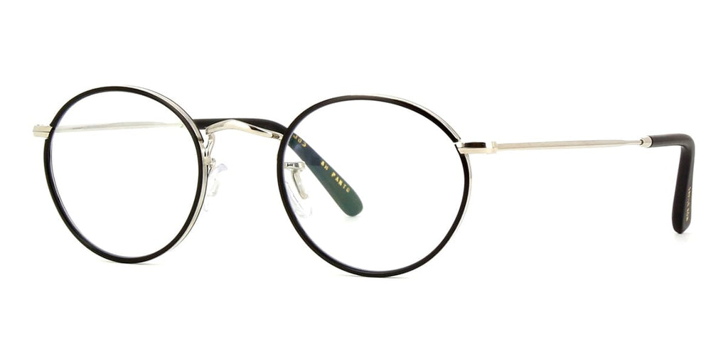 Savile Row 18kt Shallow Panto Palladium Black Glasses