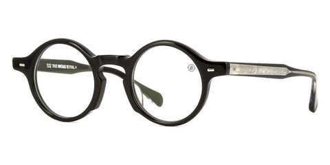 True Vintage Revival Classic Circular TVR 532 Classic Black Clear Glasses