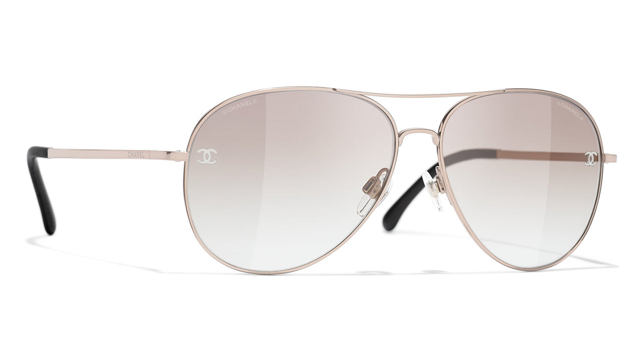 CHANEL CC Aviator Sunglasses 4189-T-Q Pink 175380