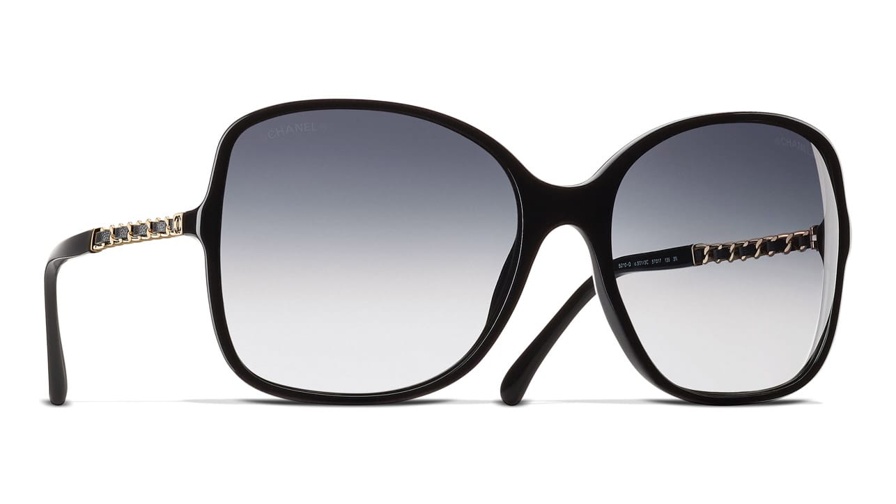 Chanel 5210Q N501/3C Sunglasses Square Sunglasses Black