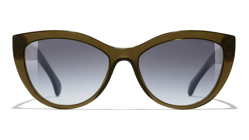 Chanel 5409 C775/S6 Sunglasses Cat Eye Sunglasses Green