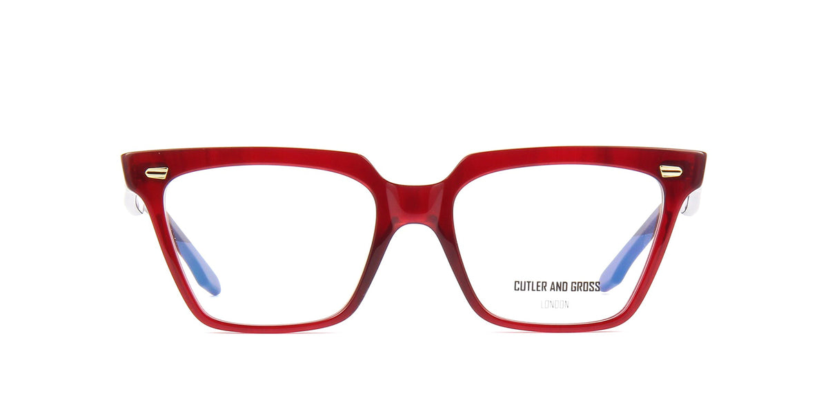 Cutler and Gross 1346 03 Red Crystal Glasses