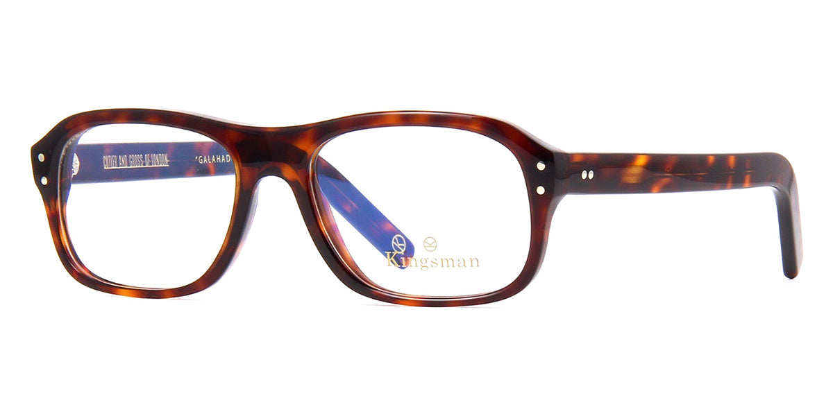 Three quarter view of Pilot style thick rimmed spectacle frame
