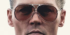 Porsche Design 8478 A Gold Frame - Brown + Blue Lenses - As Seen On Johnny Depp & Laurence Fishburne