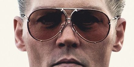 Porsche Design 8478 A Gold Frame - Brown + Blue Lenses - As Seen On Johnny Depp & Laurence Fishburne