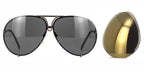 Porsche Design 8478 E Brown Frame - Gold Mirror + Grey Lenses - As Seen On Khloe Kardashian & Blake Lively