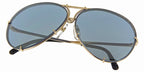 Porsche Design 8478 A Gold Frame - Brown + Blue Lenses - As Seen On Johnny Depp & Laurence Fishburne