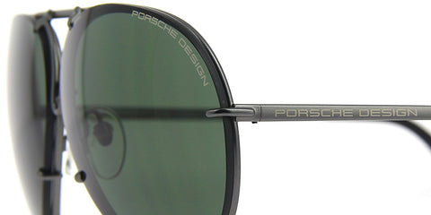 Porsche Design 8478 C Gun Frame - Dk Green + Amber Lenses - As Seen on Khloe Kardashian & Usher