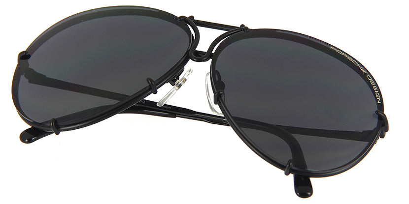 Porsche Design 8478 D Black Frame - Grey & Silver Lenses - As Seen On Kim Kardashian