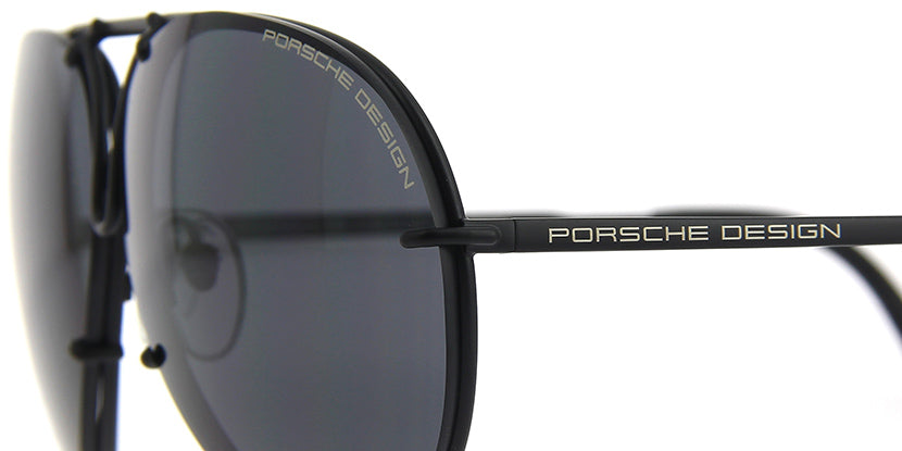 Porsche Design 8478 D Black Frame - Grey & Silver Lenses - As Seen On Kim Kardashian