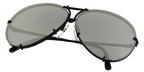 Porsche Design 8478 D Black Frame - Grey & Silver Lenses - As Seen On Kim Kardashian