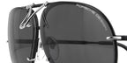 Porsche Design 8478 J Black/Silver Frame - Grey Polar + Silver Lenses - As Seen On Kris Jenner & Khloe Kardashian
