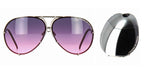 Porsche Design 8478 M Silver Frame - Pink + Silver Grey Lenses - As Seen On Kyle Richards & Axl Rose