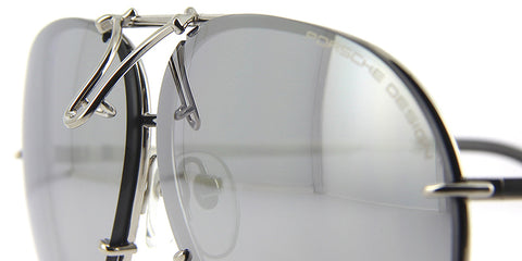 Porsche Design 8478 M Silver Frame - Pink + Silver Grey Lenses - As Seen On Kyle Richards