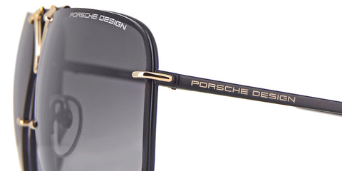 Porsche Design 8928 D Black & Gold Frame Interchangeable Grey Gradient Lenses