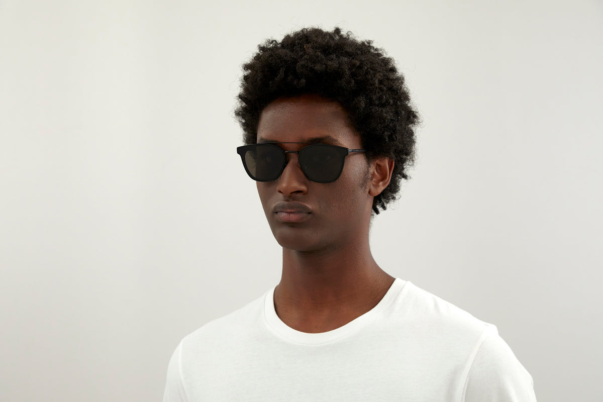 Saint Laurent Sun SL 28 Metal 001 - As Seen On Callum Wilson & Christian Nodal