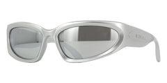 Balenciaga BB0157S 004 Sunglasses Men's Silver/Grey/Silver Mirror 65-17-125