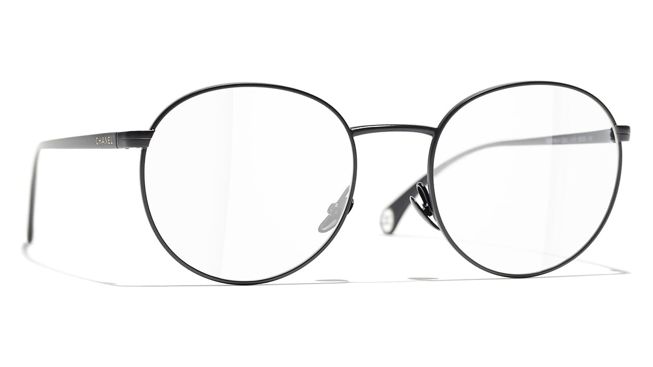 CHANEL Eyeglass Frame 3262 c. 1443 Black Sparkly Women Glass Velvet RARE  $599