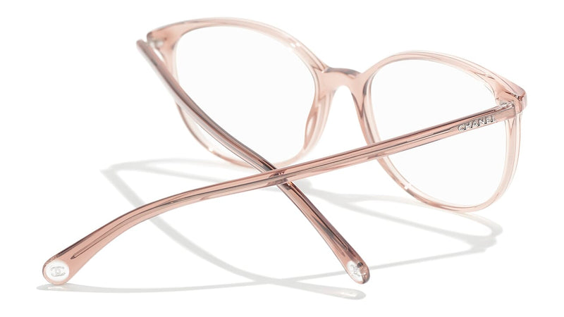 CHANEL Eyeglass Frames c.3432 501 Pantos Black Glasses 47 mm Case Cloth NIB  $380