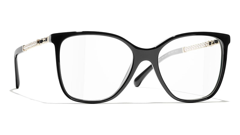Chanel 3441QH C622 Glasses Square Eyeglasses 52mm Black
