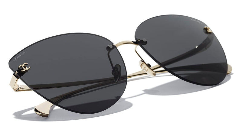 Chanel 4189TQ N395/S9 Gold Pilot Polarised Sunglasses